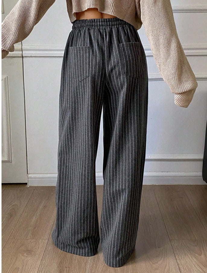 Straight Leg Work Trousers Women's Thermal Lined Business Casual Pants