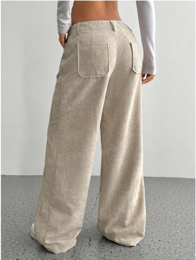Corduroy Casual Loose Straight Pants Women's Autumn/Winter Trousers