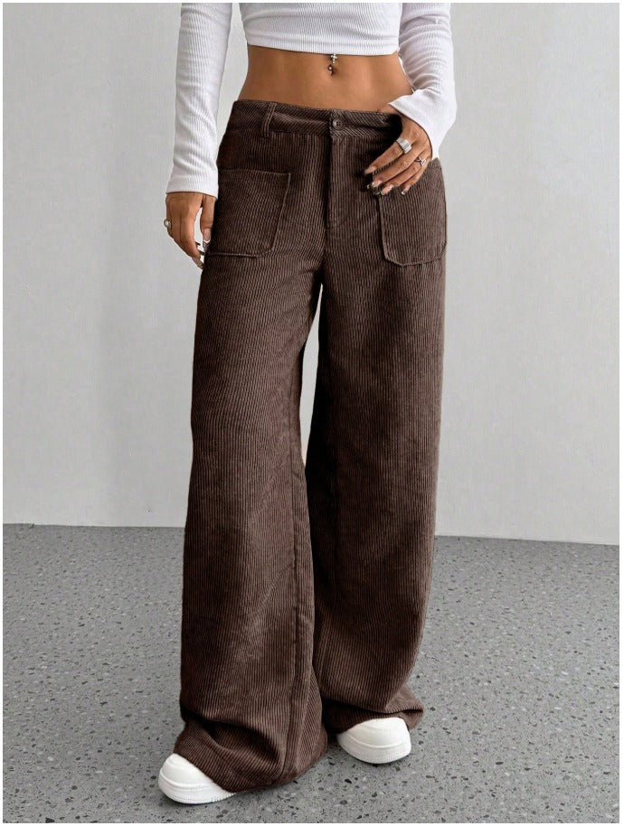 Corduroy Casual Loose Straight Pants Women's Autumn/Winter Trousers