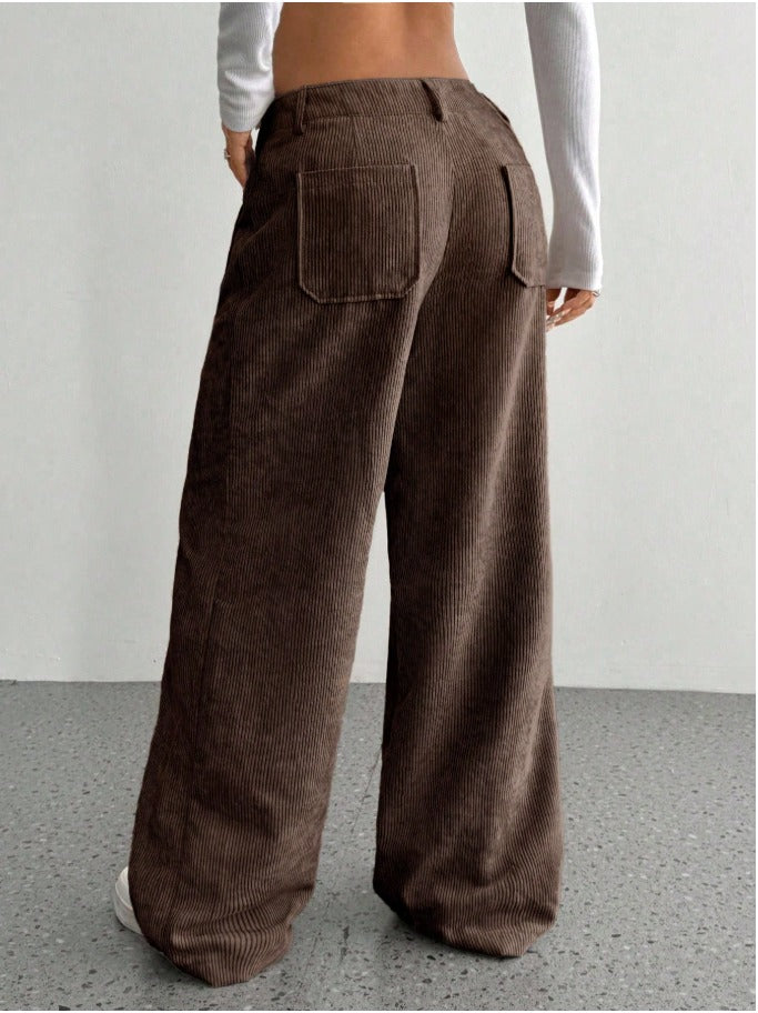 Corduroy Casual Loose Straight Pants Women's Autumn/Winter Trousers