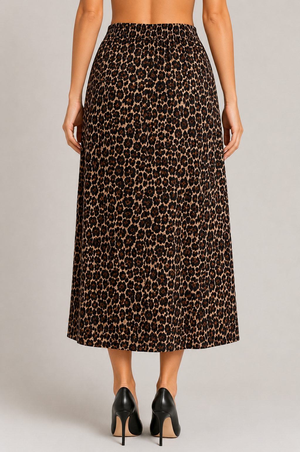 Women's Leopard Print Mini Skirt High Waist Bodycon Party Streetwear Midi Skirt