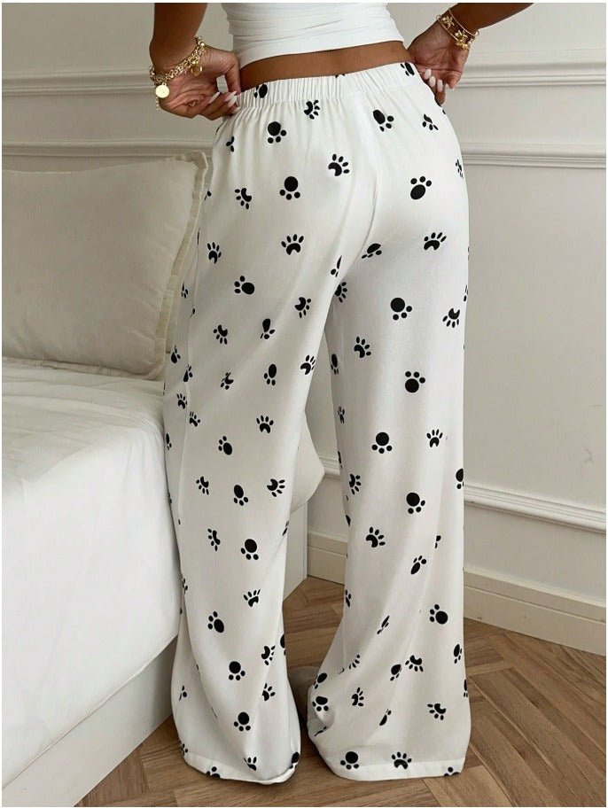 Casual Waist Tie Straight Leg Pants Women's Summer Lightweight Trousers - Edin London