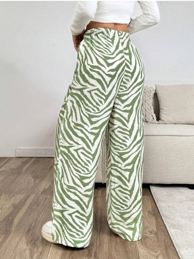 Casual Waist Tie Straight Leg Pants Women's Summer Lightweight Trousers - Edin London