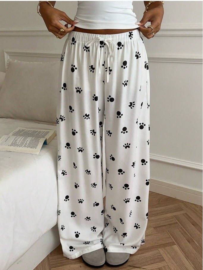 Casual Waist Tie Straight Leg Pants Women's Summer Lightweight Trousers - Edin London