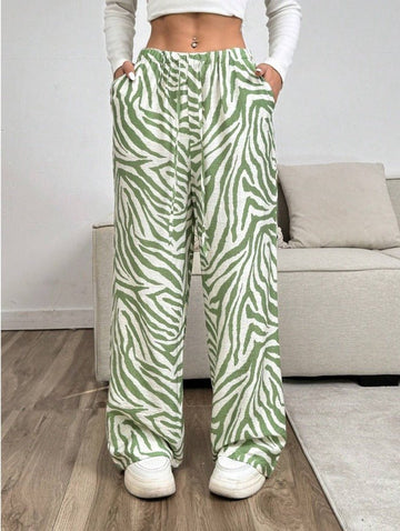 Casual Waist Tie Straight Leg Pants Women's Summer Lightweight Trousers - Edin London