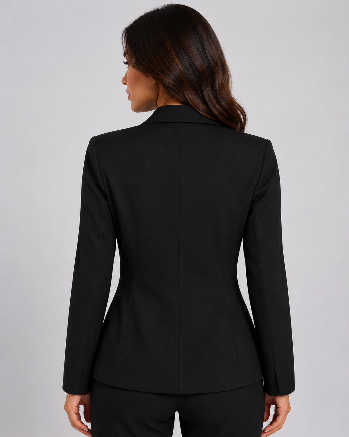 Women's Tailored Waist Blazer Elegant Office Business Casual Linen Blend Jacket