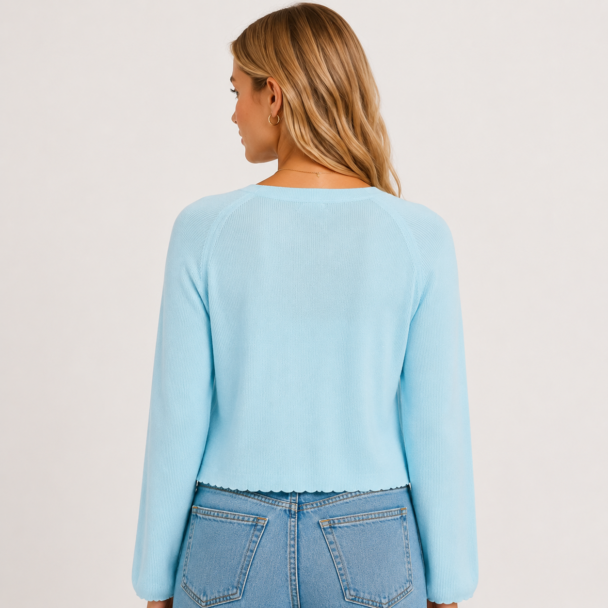 Women's Lightweight Sheer Knit Cardigan  Elegant Long Sleeve Button Front Winter Cover Up