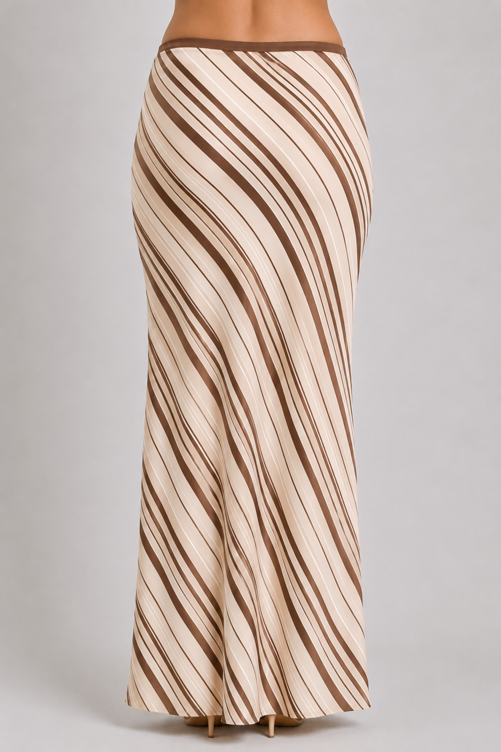 Women's Striped Mesh Fishtail Skirt Bodycon Holiday Maxi Skirt for Casual & Vacation Wear