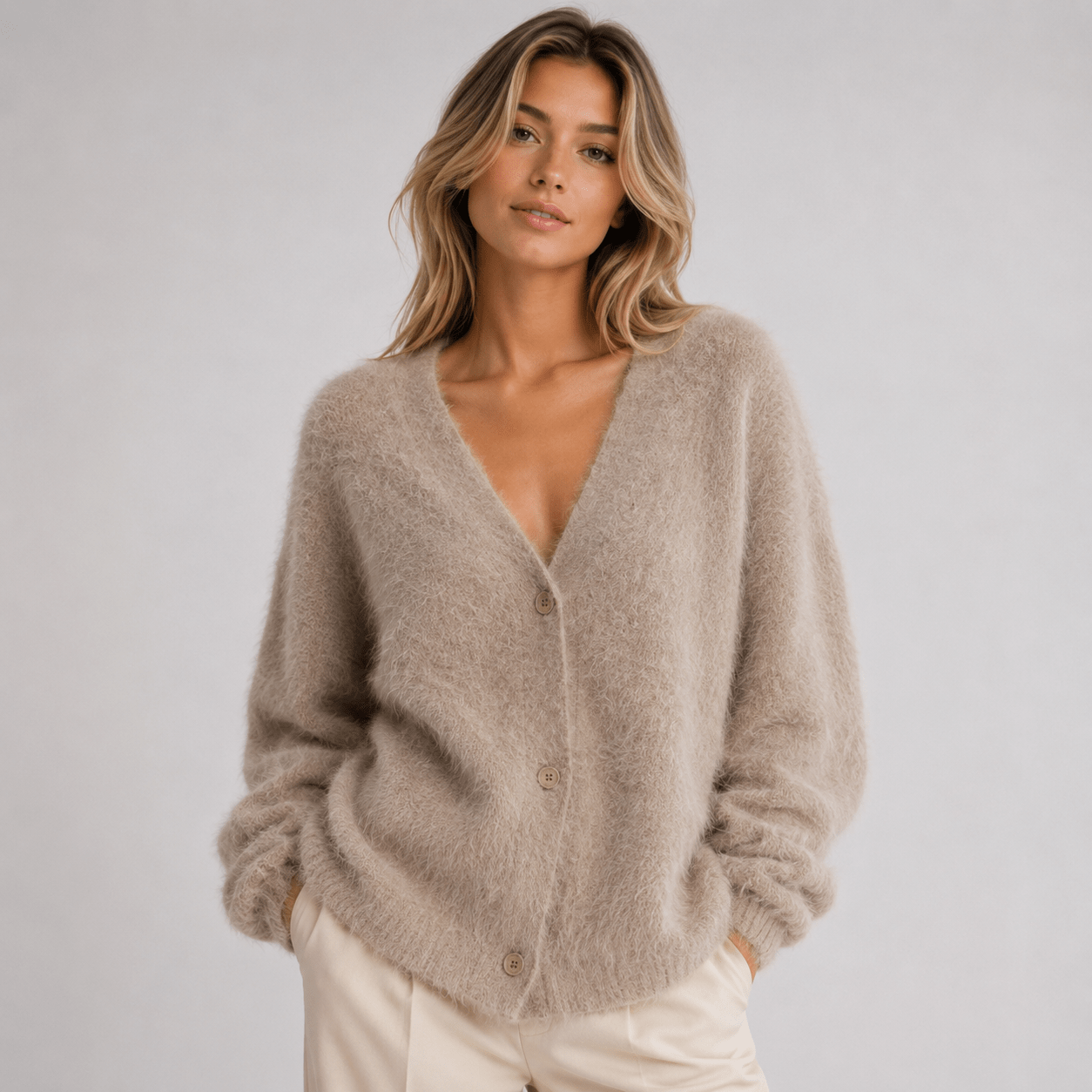 European and American Autumn/Winter women's Cross-border Faux Mink Knit - Edin London