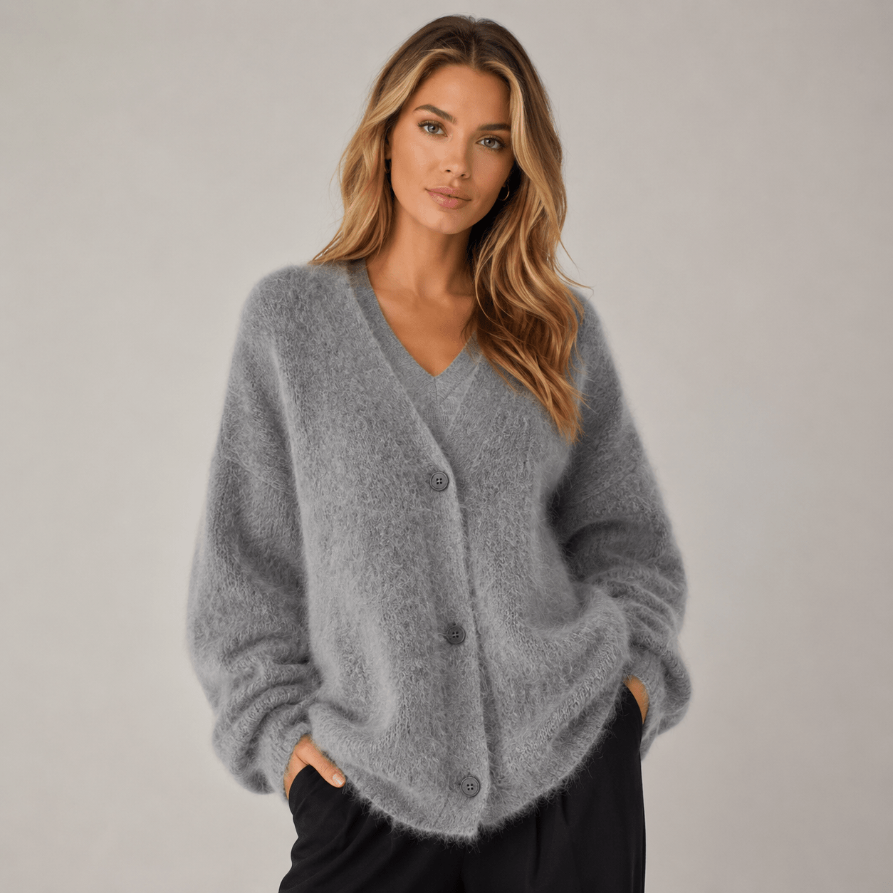 European and American Autumn/Winter women's Cross-border Faux Mink Knit - Edin London