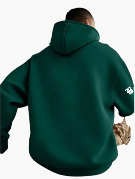 Grey Boston Graphic Pullover Hoodie for Men - Edin London