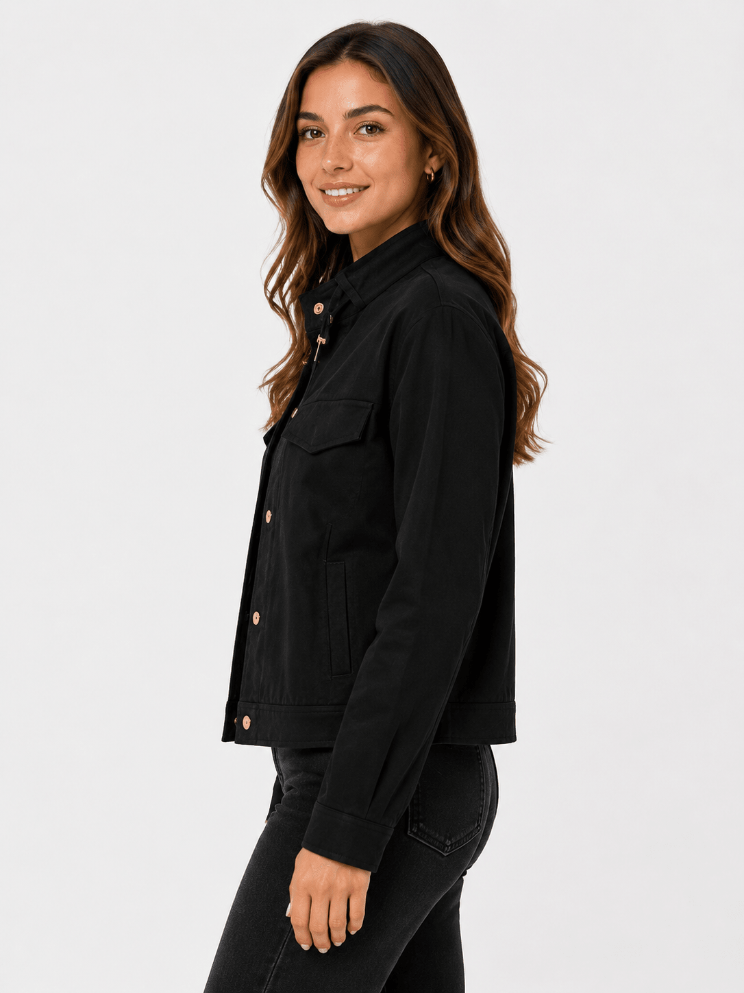 Lillie | Women Elegant Retro Suede Jacket - Edin London