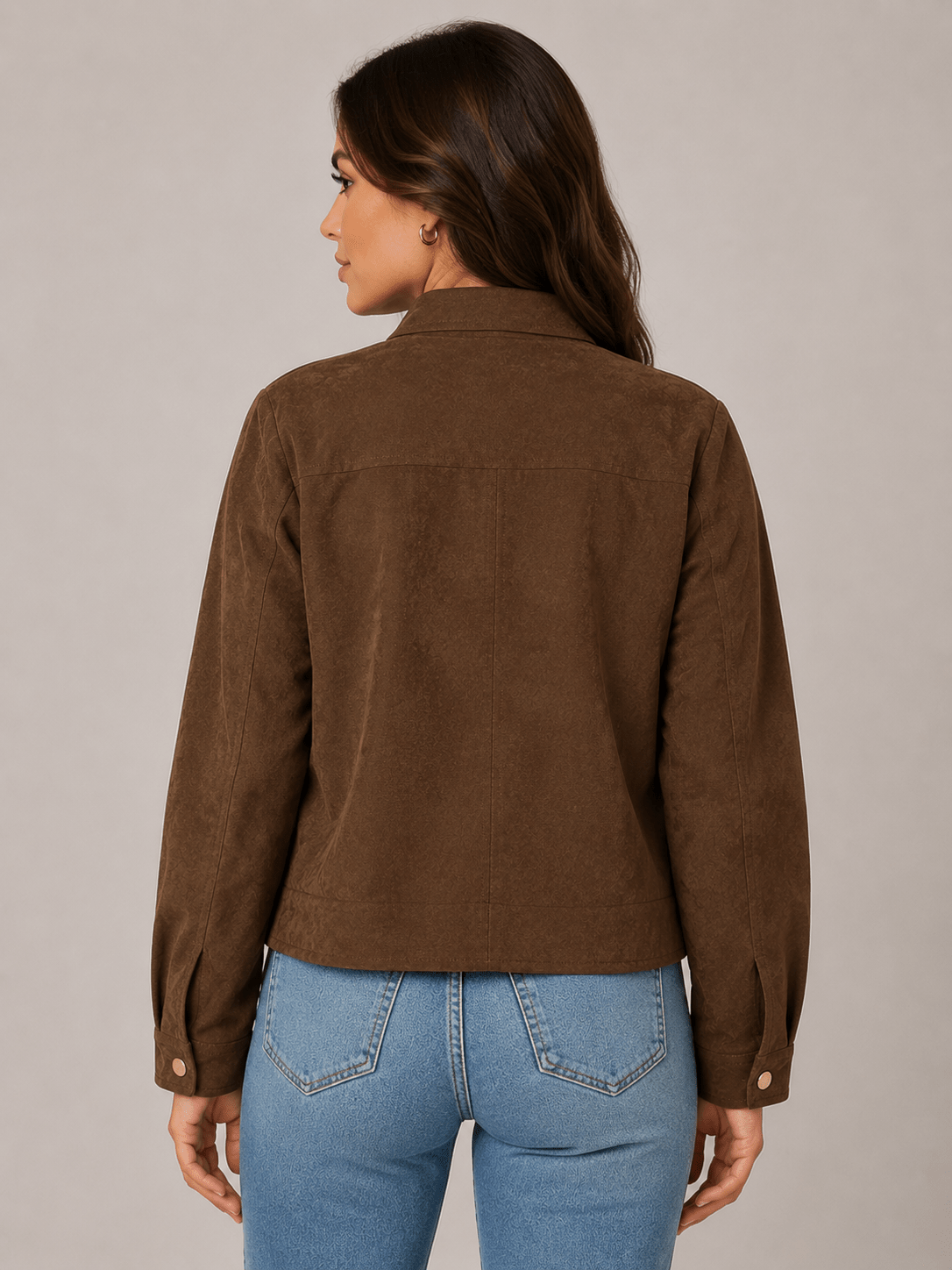 Lillie | Women Elegant Retro Suede Jacket - Edin London