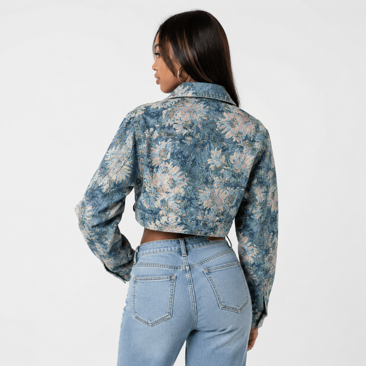 Mayra | Woman's Abstract Cropped Cardigan Jacket - Edin London