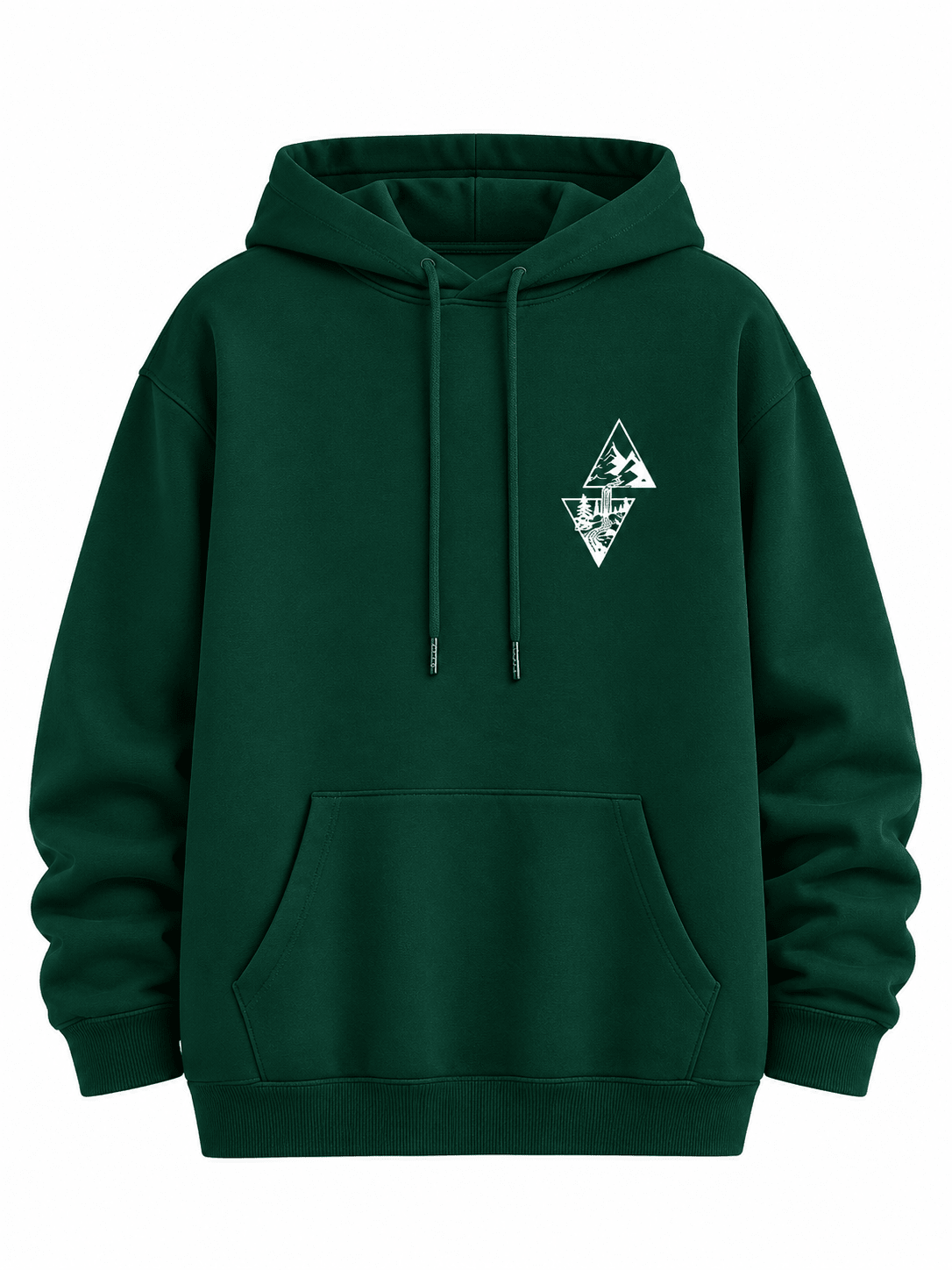 Men’s Black Graphic Hoodie Casual Oversized Pullover Sweatshirt - Edin London