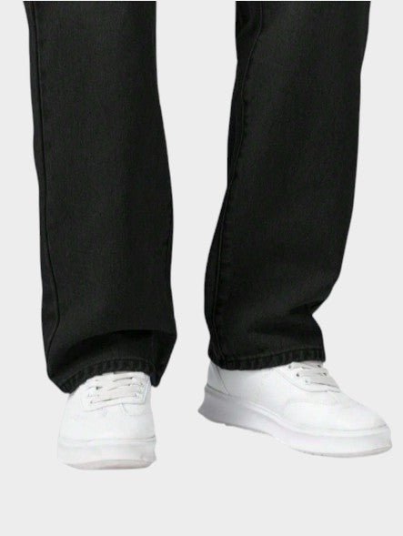 Men’s Black Straight Leg Denim Casual Jeans - Edin London