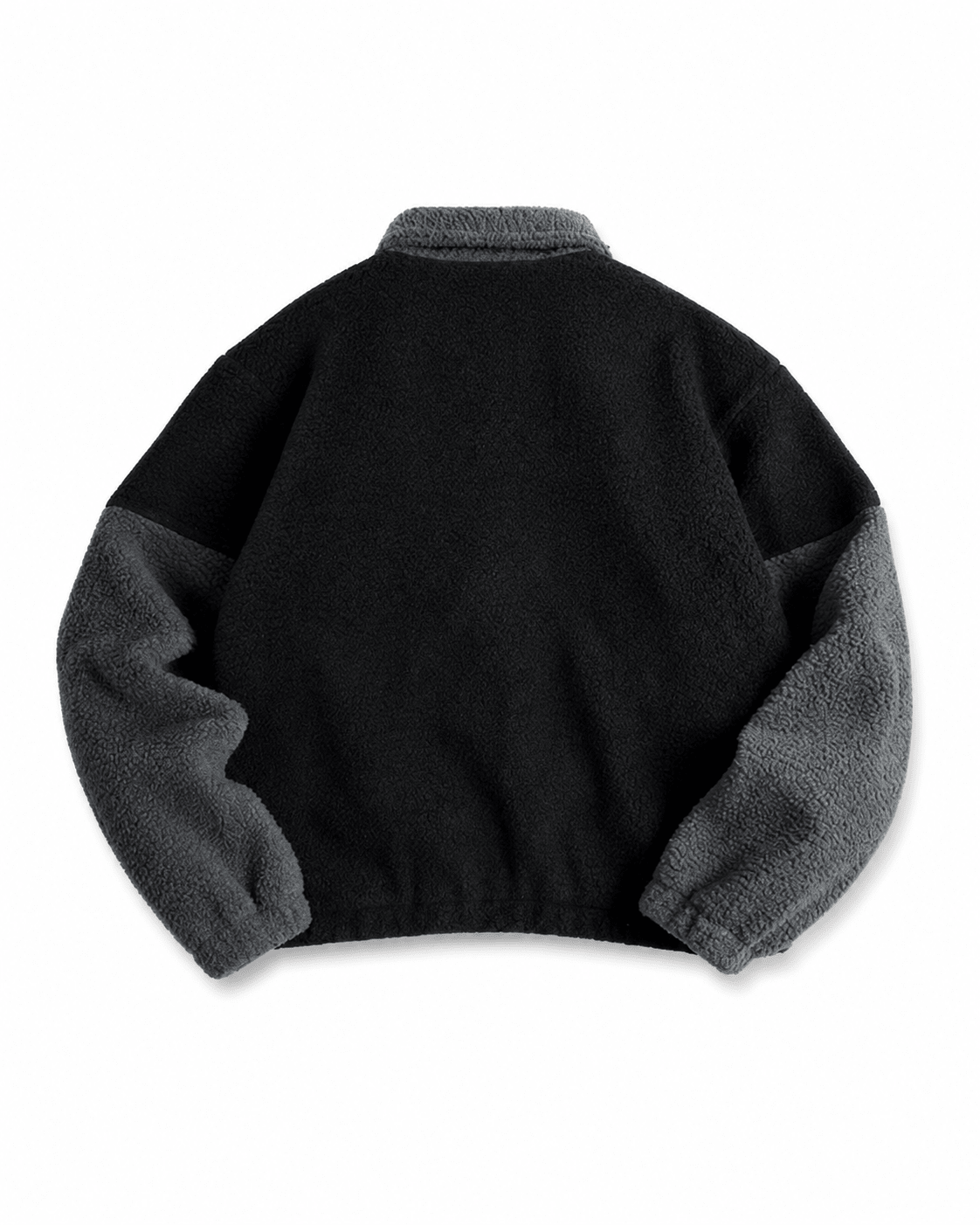 Men's Black Yellow White Sherpa Fleece Warm Jacket With Contrast Sleeves For Winters - Edin London
