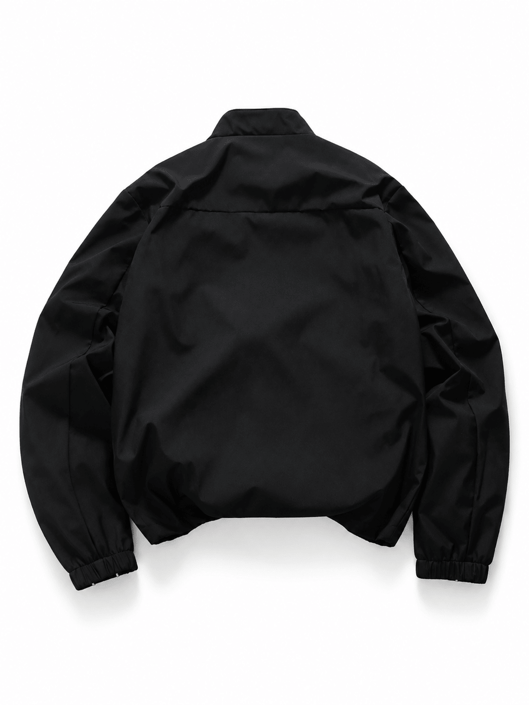 Men's Black Zip Up Track Jacket Stand Collar For Winters Non stretch - Edin London