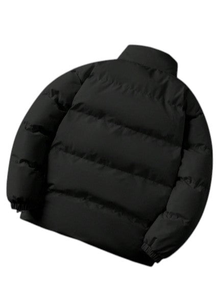 Men’s Classic Black Puffer Jacket Warm Quilted Winter Outerwear - Edin London