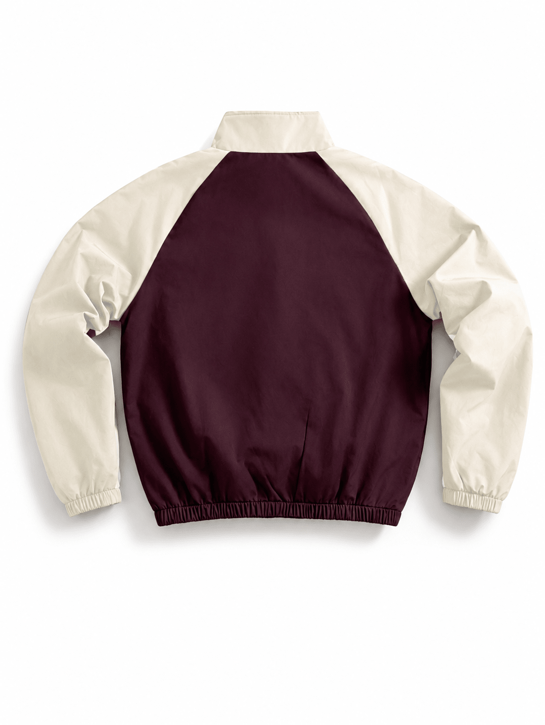 Men's Loose Neck Funnel Green Grey Burgundy Zip Up Non Stretch Track Jacket - Edin London