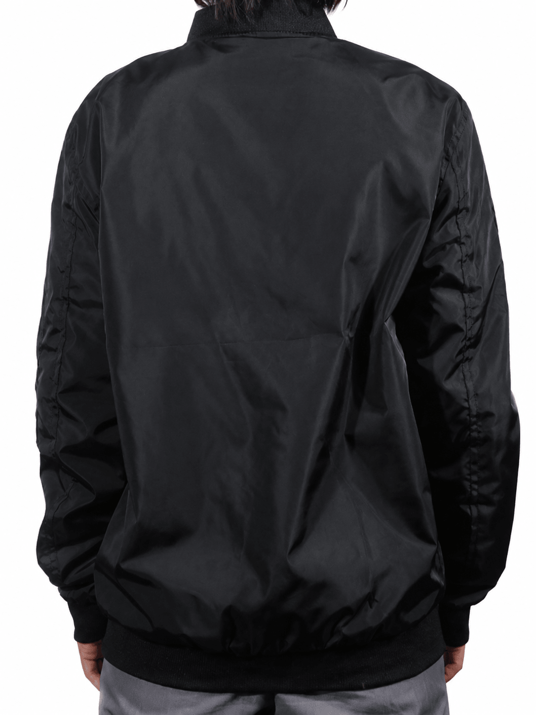 Men's Olive Green Bomber Jacket With Graphic Patches And Zip Front - Edin London