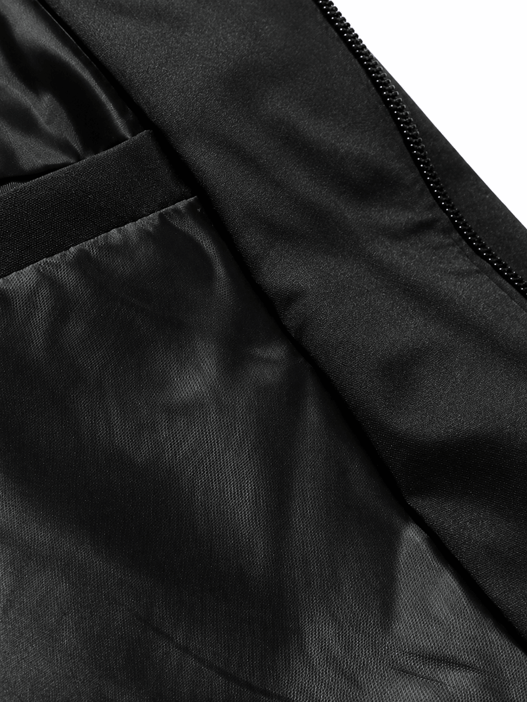 Men's Outdoor Black White Lightweight Bomber Jacket With Zip Front Casual & Everyday - Edin London