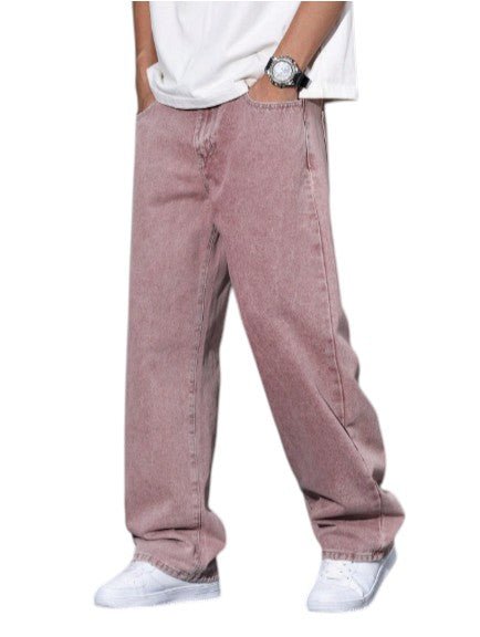 Men’s White Wide Leg Relaxed Fit Casual Denim Jeans - Edin London
