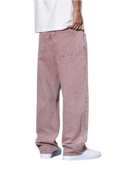 Men’s White Wide Leg Relaxed Fit Casual Denim Jeans - Edin London