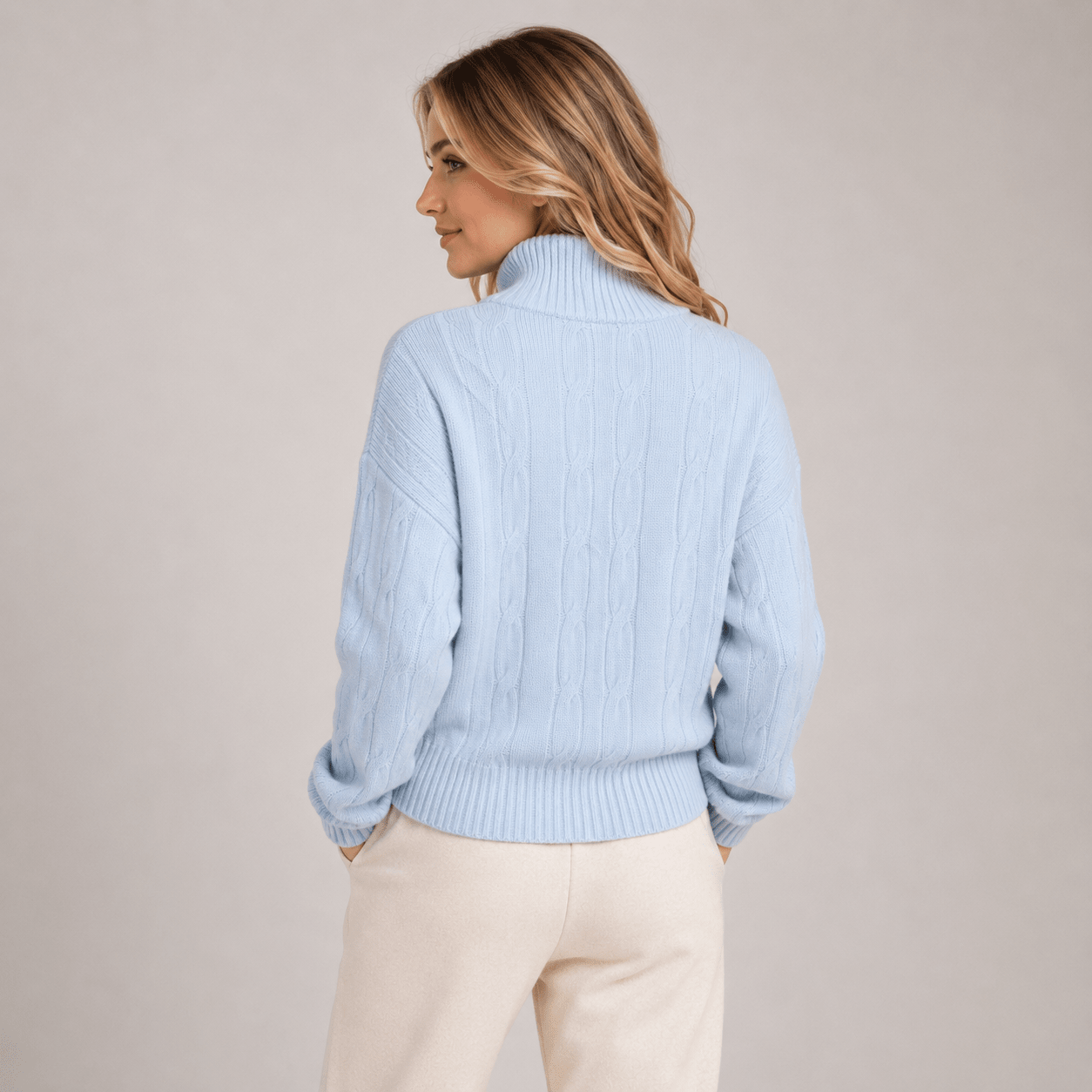 Single-Breasted Lapel Knitted Cardigan Women's Thickened Sweater Jacket - Edin London