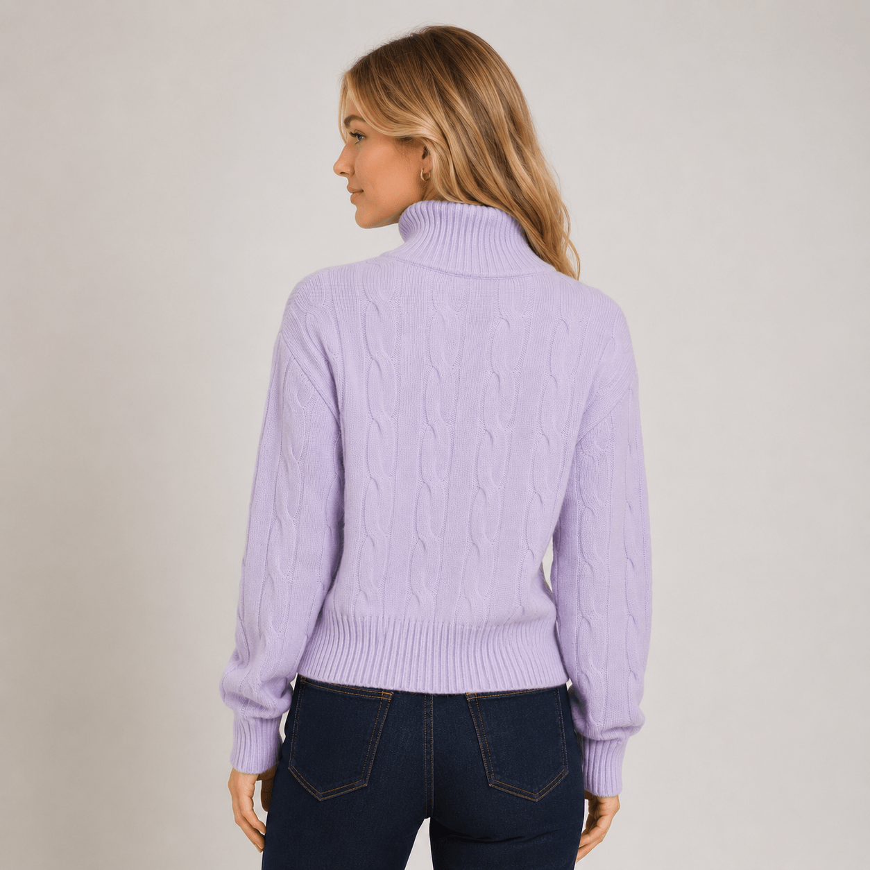 Single-Breasted Lapel Knitted Cardigan Women's Thickened Sweater Jacket - Edin London