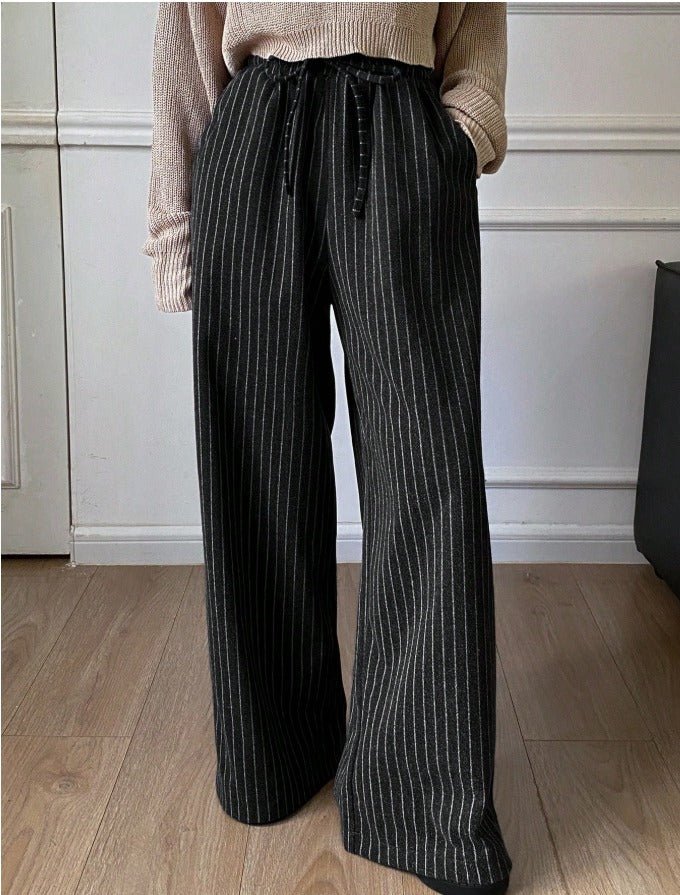 Straight Leg Work Trousers Women's Thermal Lined Business Casual Pants - Edin London