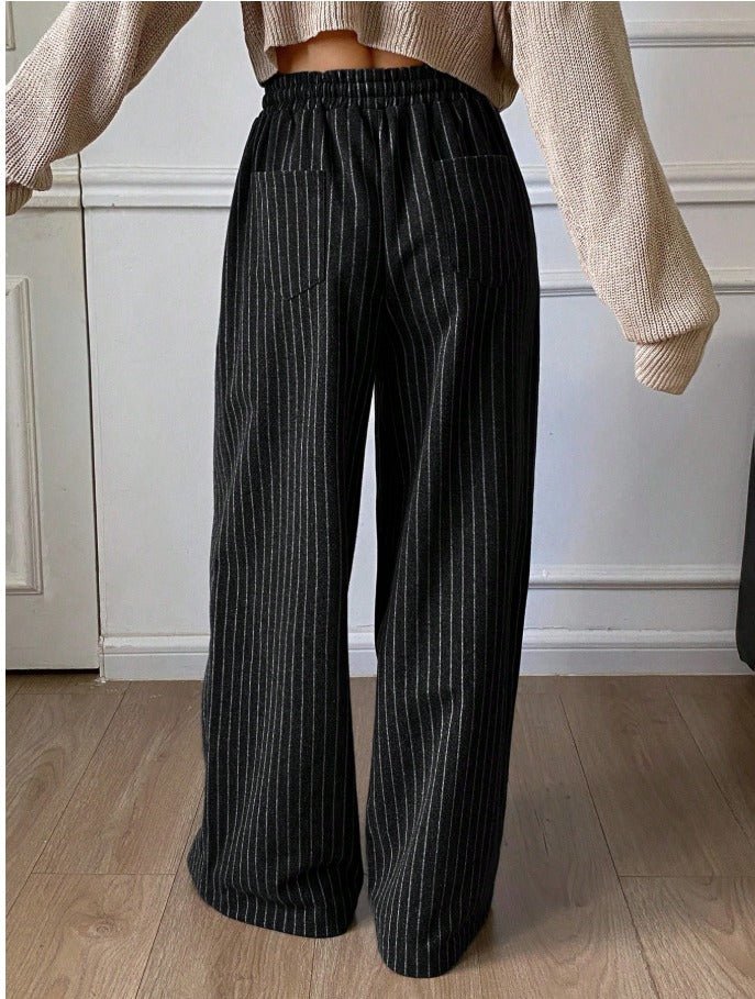 Straight Leg Work Trousers Women's Thermal Lined Business Casual Pants - Edin London