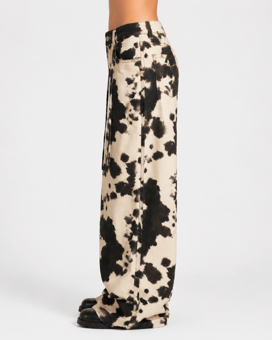 Vintage Printed Straight-Leg Jeans – High-Waist Relaxed Cotton Denim Casual Trousers - Edin London