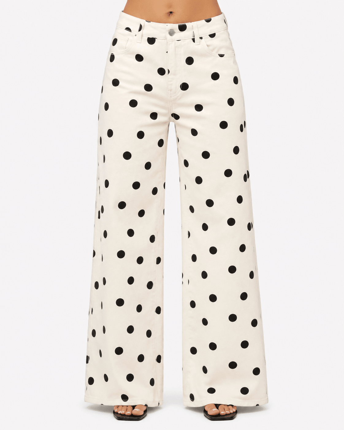 Vintage Printed Straight-Leg Jeans – High-Waist Relaxed Cotton Denim Casual Trousers - Edin London