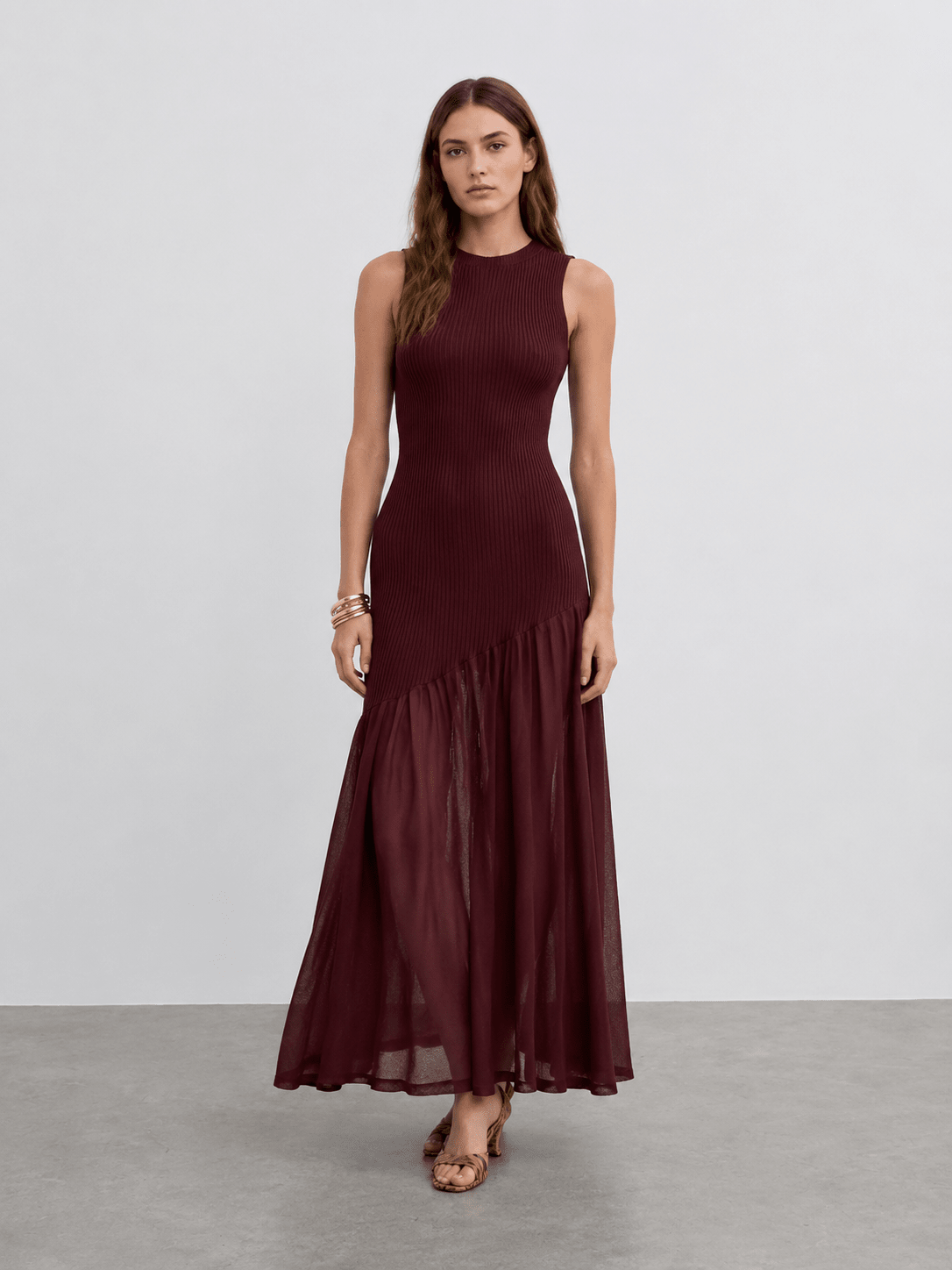 Woman's Elegant Sleeveless Fishtail Bodycon Dress - Edin London