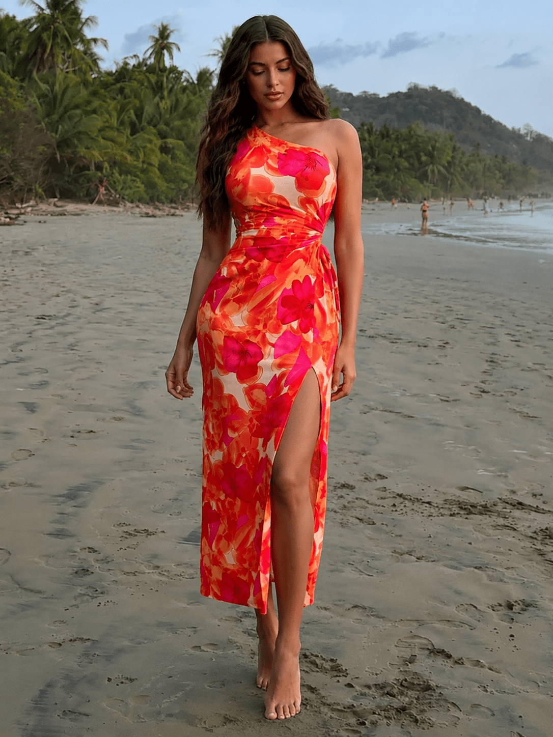 Womans' Printed Halter Backless Bodycon Maxi Dress - Edin London