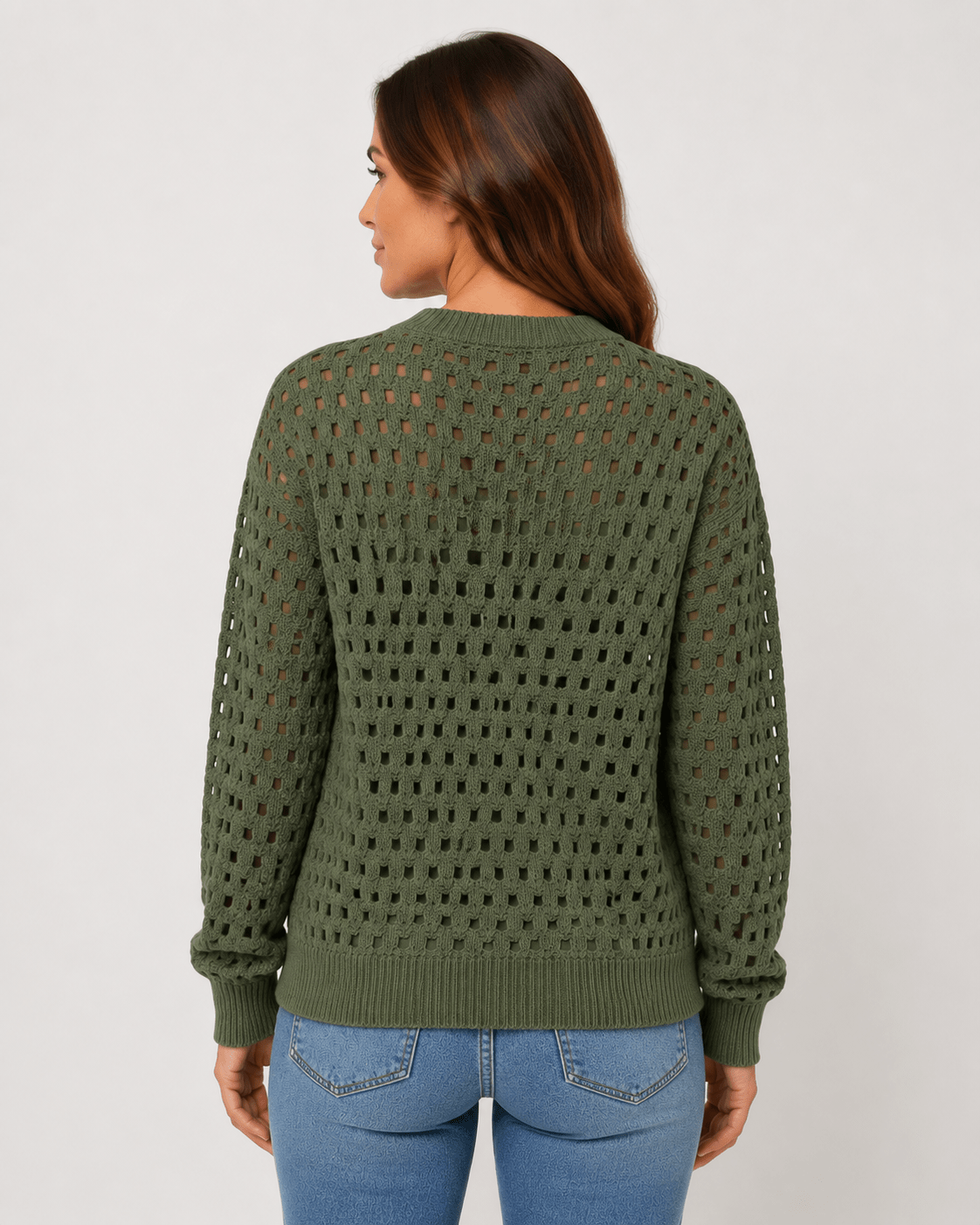 Woman's Stunning Hollow Knit Zip Cardigan - Edin London