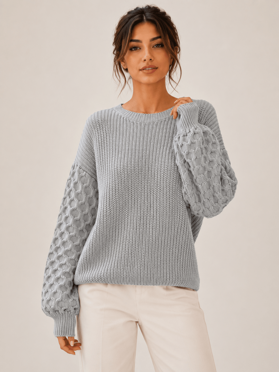 Woman's Winter Temperament Commuter Zipper Cotton Pullover - Edin London