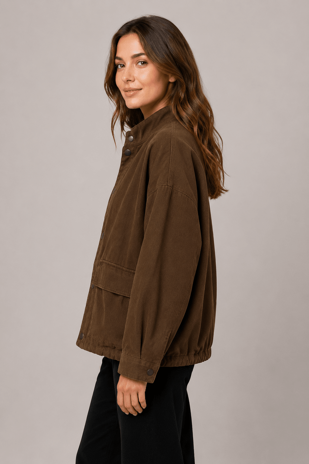 Women Elegant Stand collar workwear jacket - Edin London