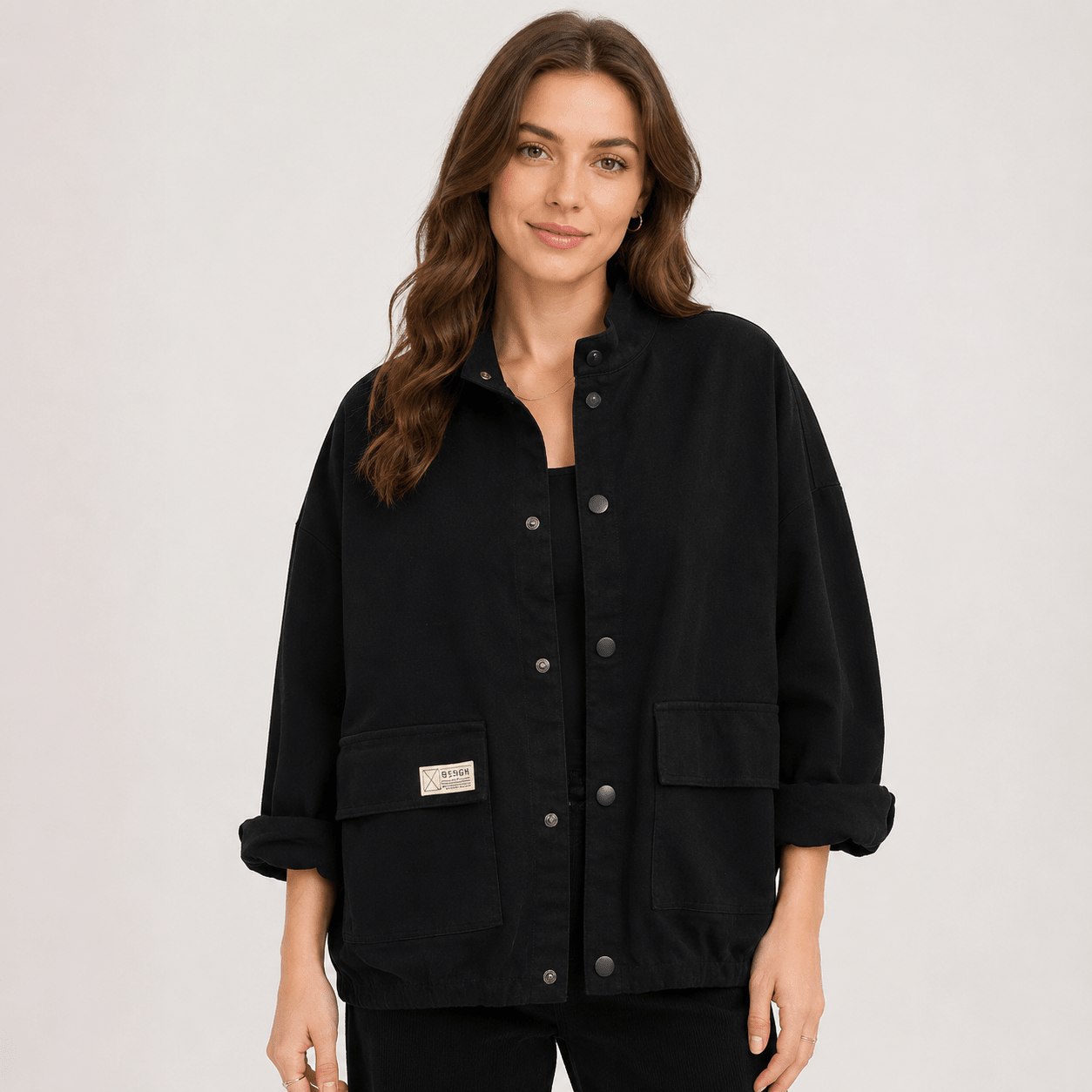 Women Elegant Stand collar workwear jacket - Edin London