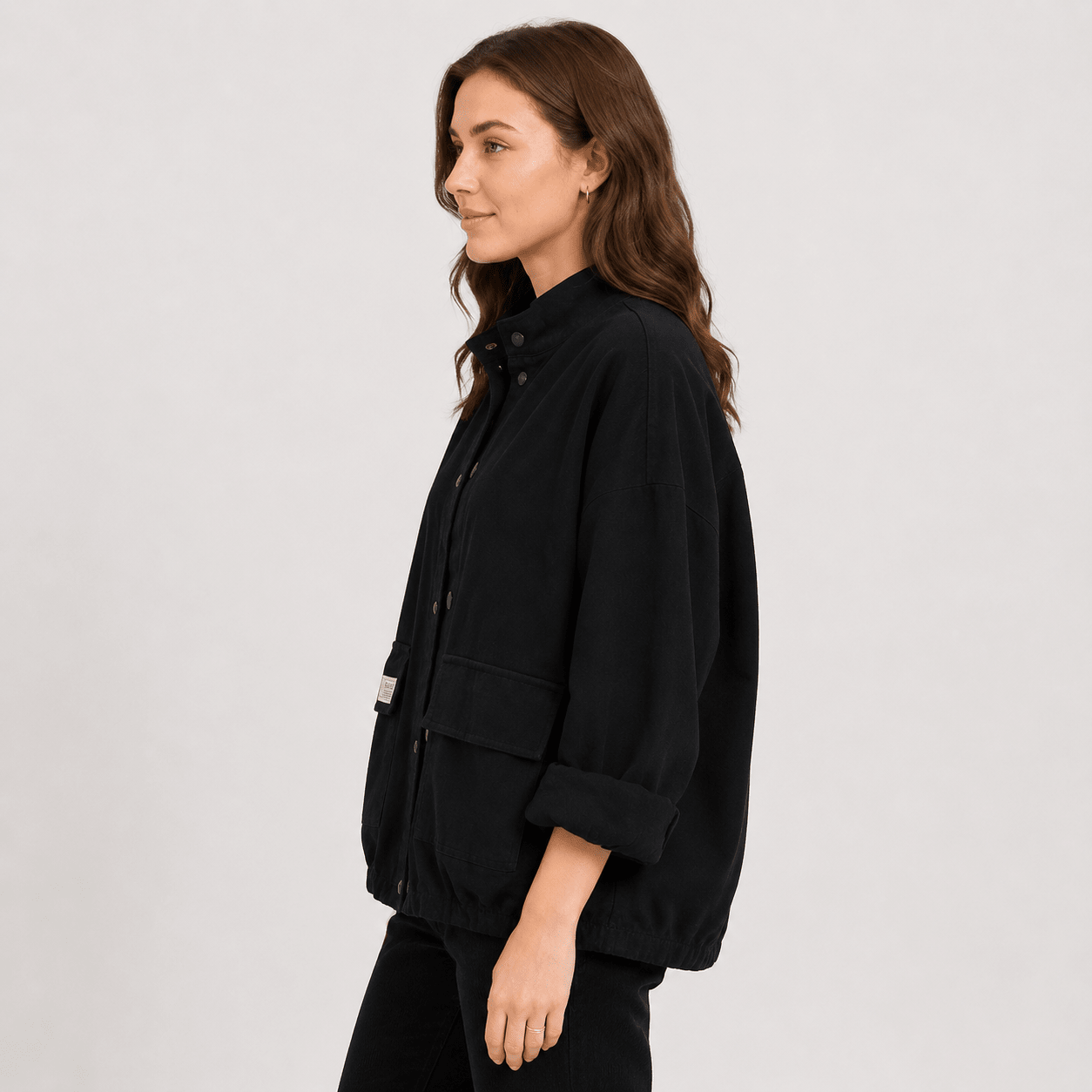 Women Elegant Stand collar workwear jacket - Edin London