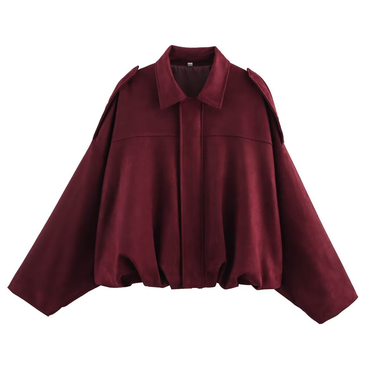Womens casual suede texture lapel bomber jacket coat - Edin London