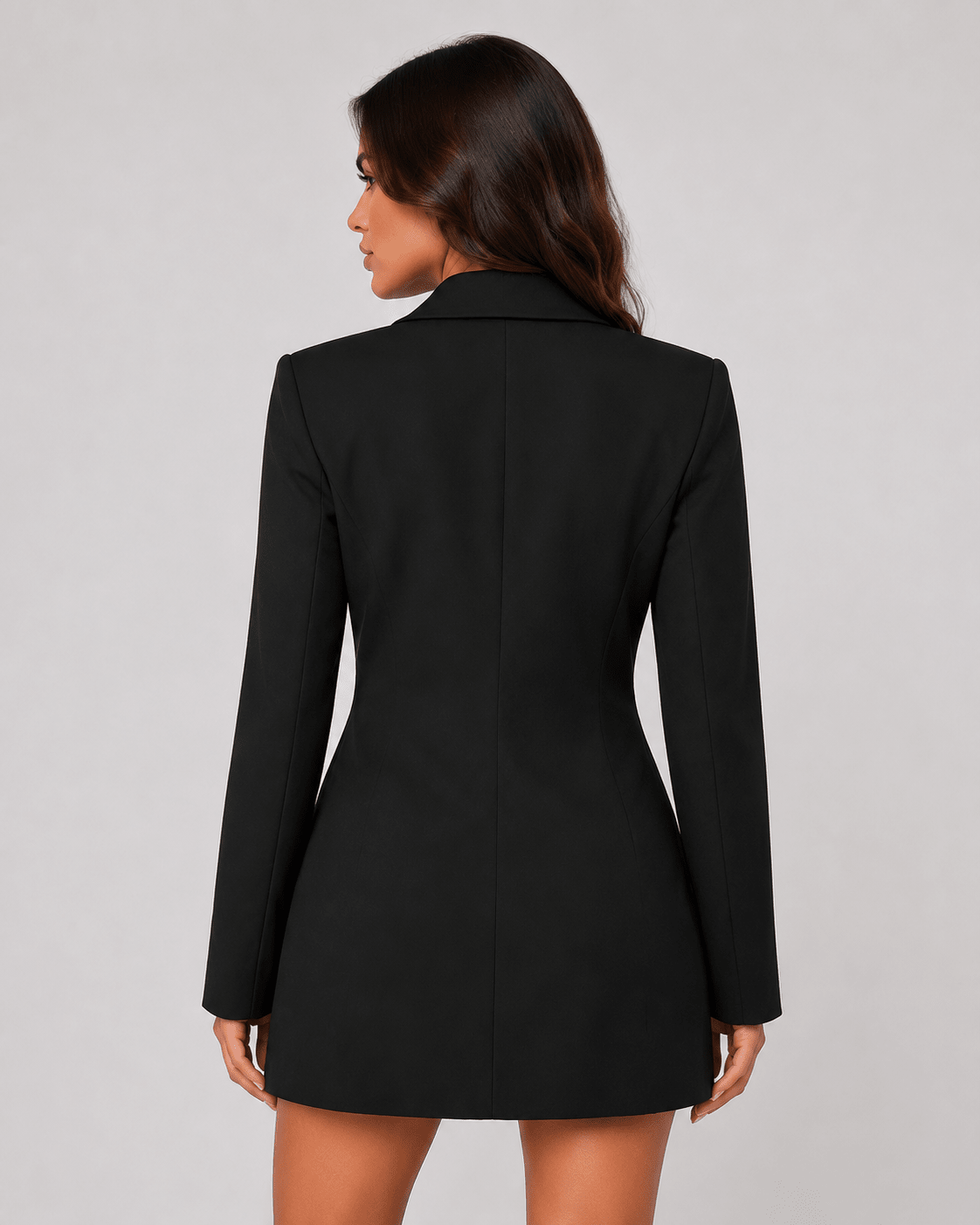 Women's Classic Solid Color Blazer Lightweight Long Sleeve Casual Office Jacket - Edin London
