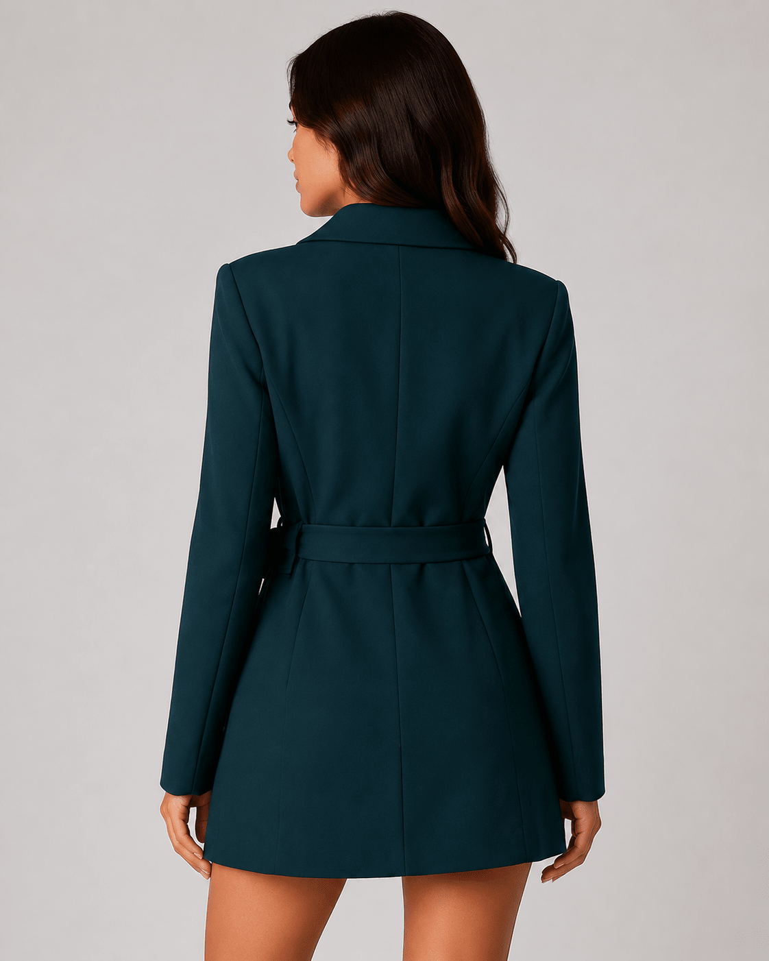 Women's Classic Solid Color Blazer Lightweight Long Sleeve Casual Office Jacket - Edin London