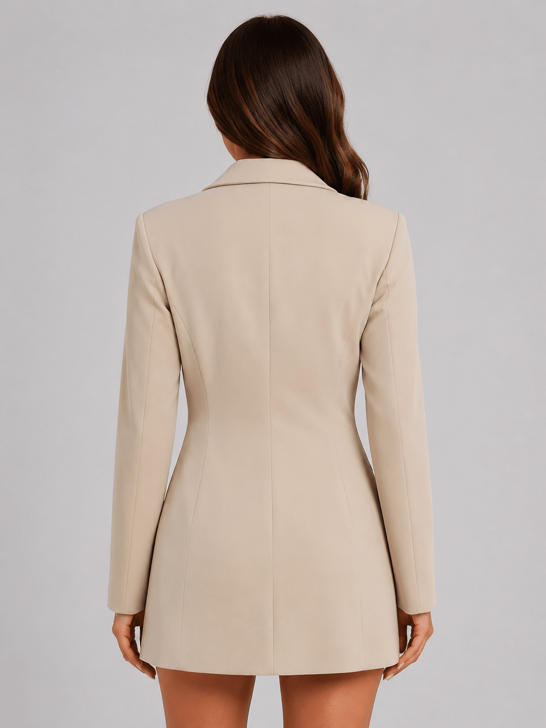 Women's Classic Solid Color Blazer Lightweight Long Sleeve Casual Office Jacket - Edin London