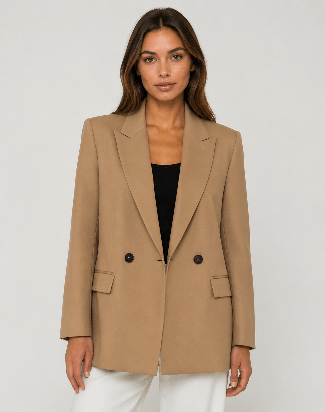Women's Double Breasted Business Blazer Elegant Tailored Office & Casual Jacket - Edin London