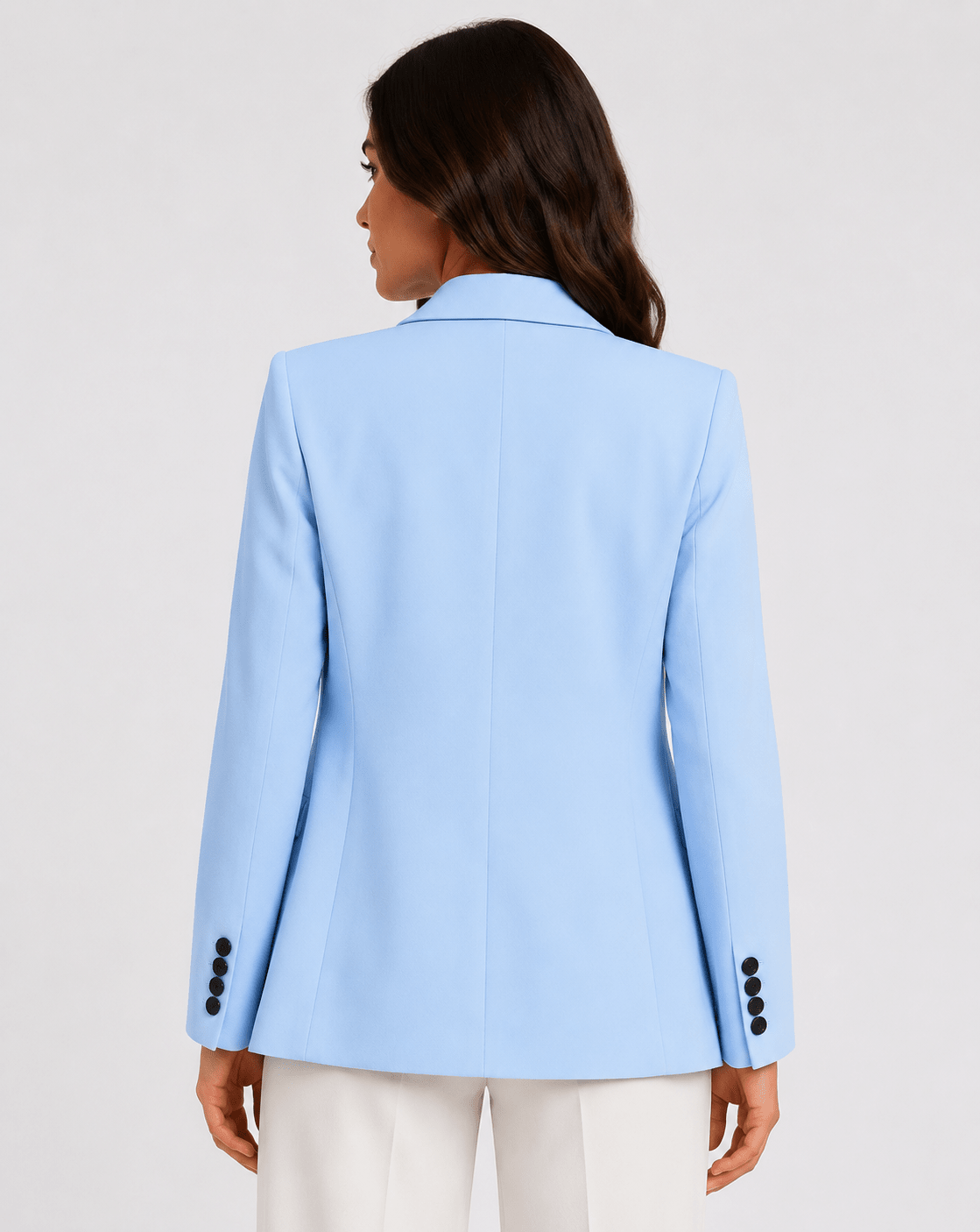 Women's Double Breasted Business Blazer Elegant Tailored Office & Casual Jacket - Edin London