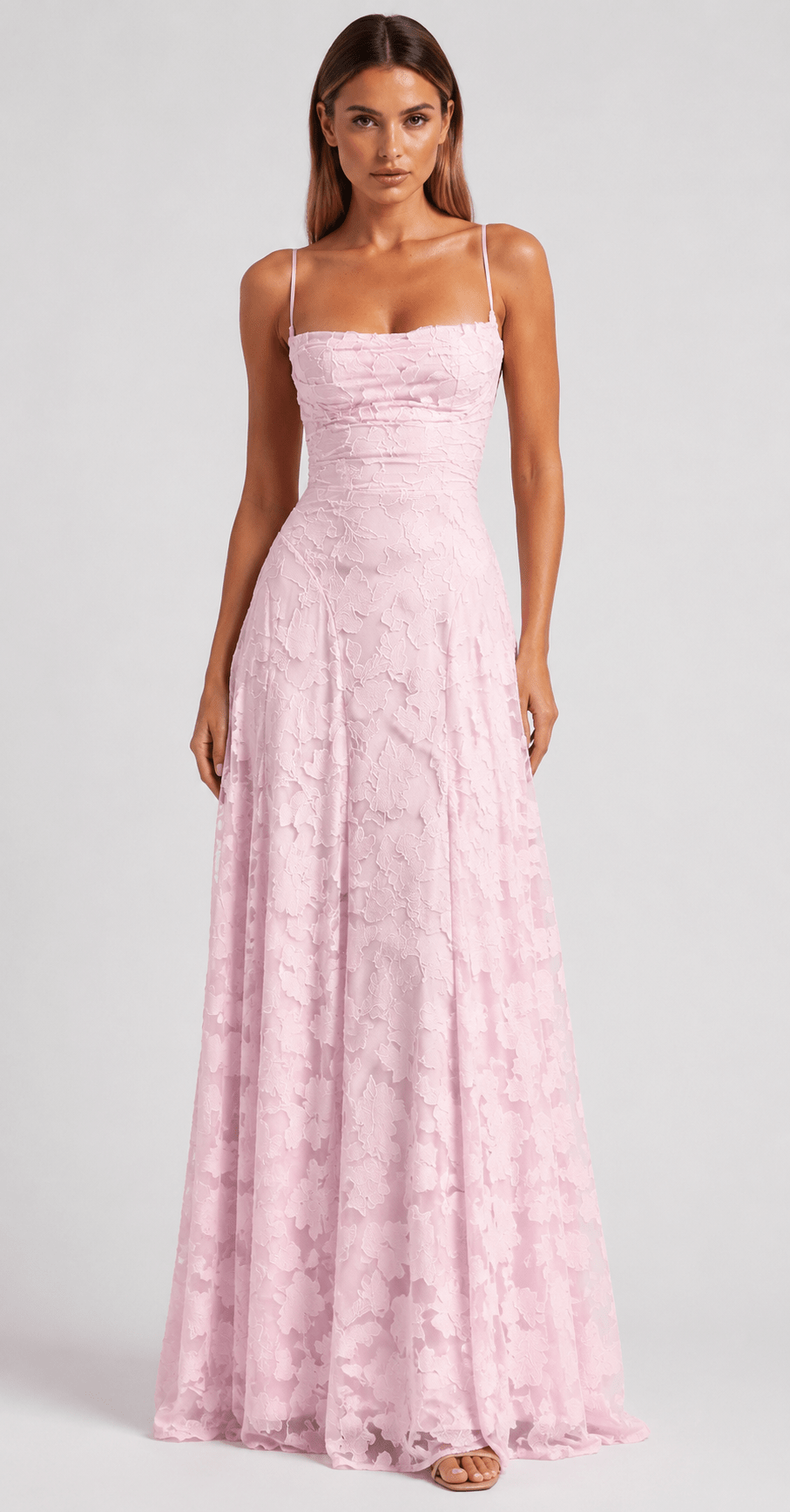 Women's Elegant Backless Maxi Dress Spaghetti Strap High Waist Evening & Prom Dress - Edin London