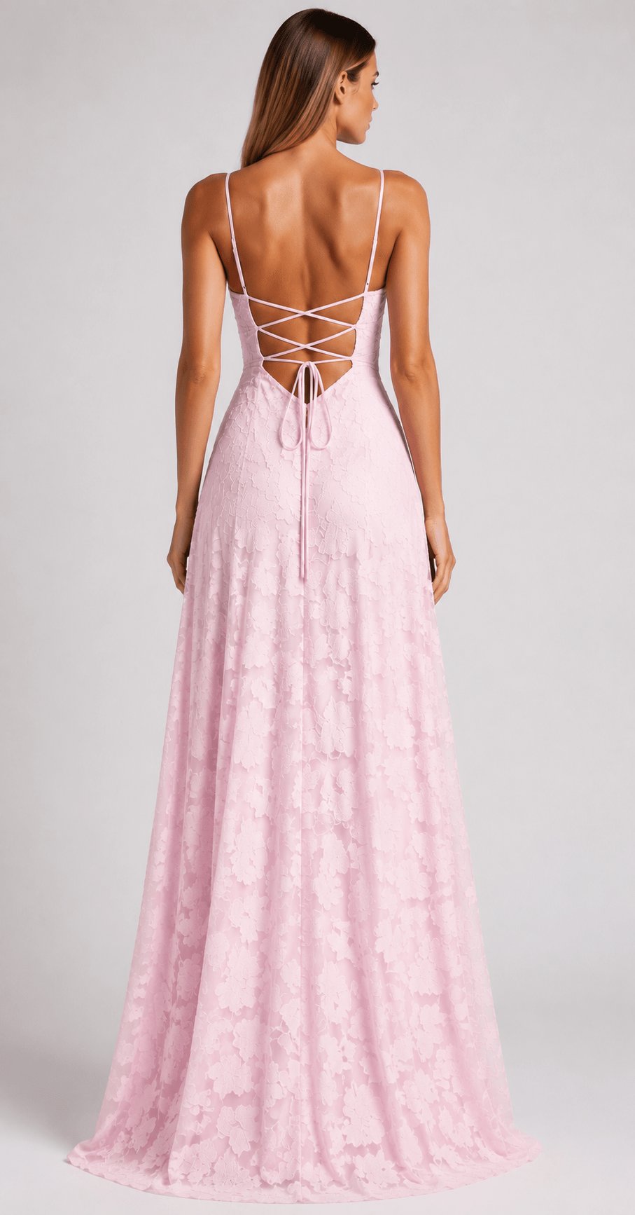 Women's Elegant Backless Maxi Dress Spaghetti Strap High Waist Evening & Prom Dress - Edin London