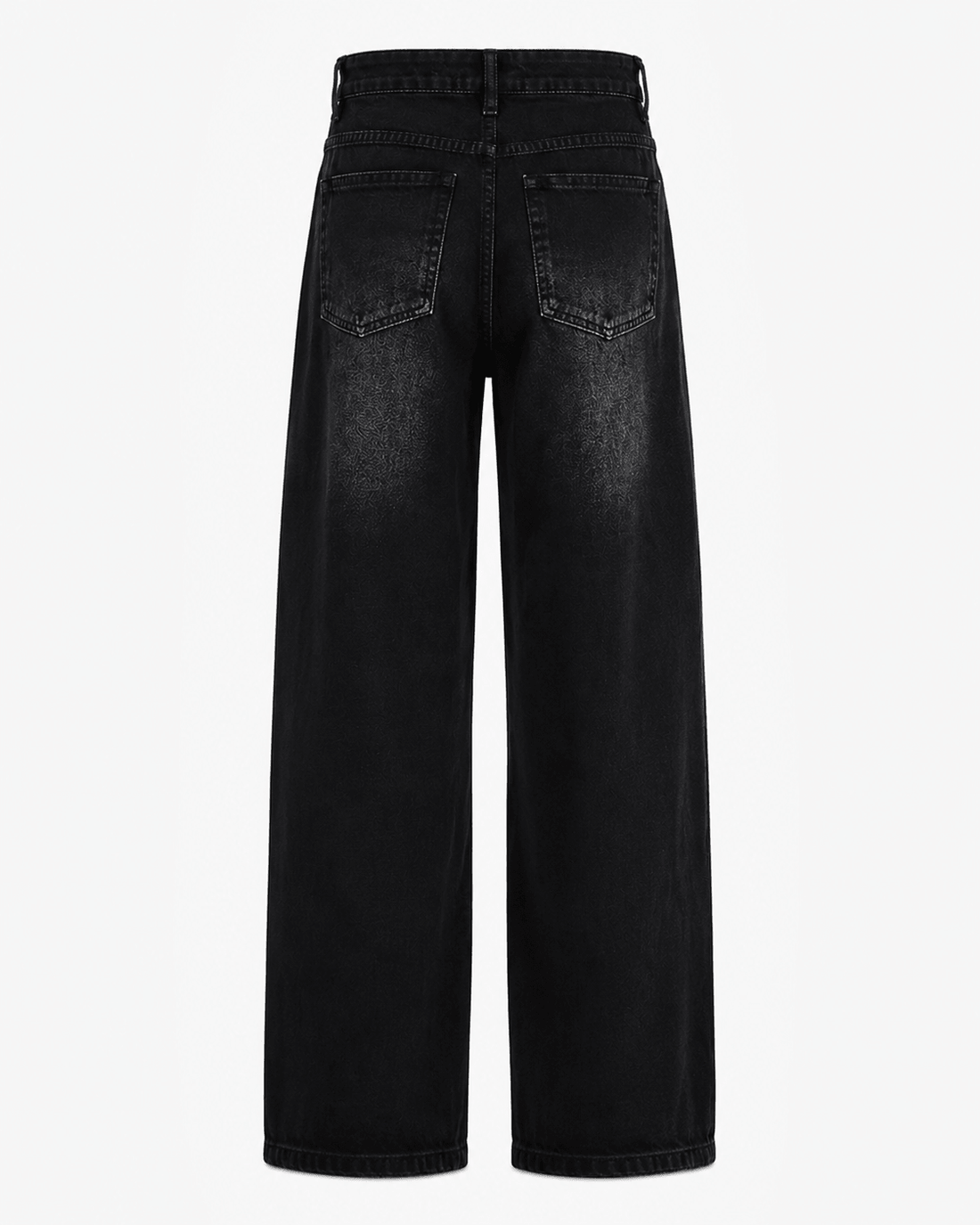 Women's High-Waist Distressed Wide-Leg Jeans – Relaxed Straight-Leg Full-Length Denim Pants - Edin London